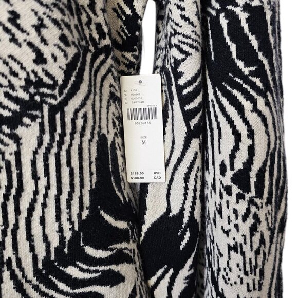 Anthropologie Ruffled Sweater Knit Mini Dress, Printed, Long Sleeve, Size Medium - Picture 6 of 9